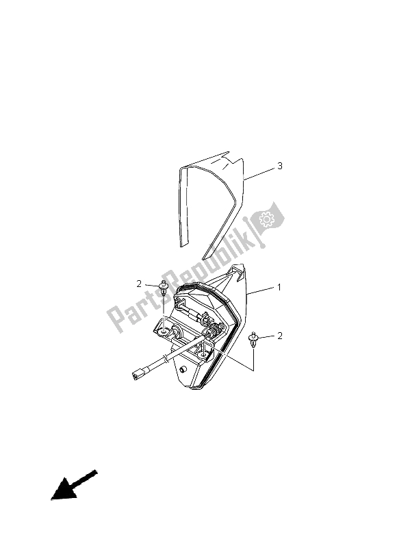 Alle onderdelen voor de Achterlicht van de Yamaha XP 500A 2014