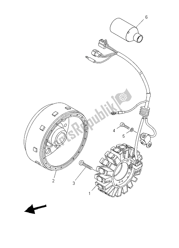 Tutte le parti per il Generatore del Yamaha MT 03 25 KW 660 2006