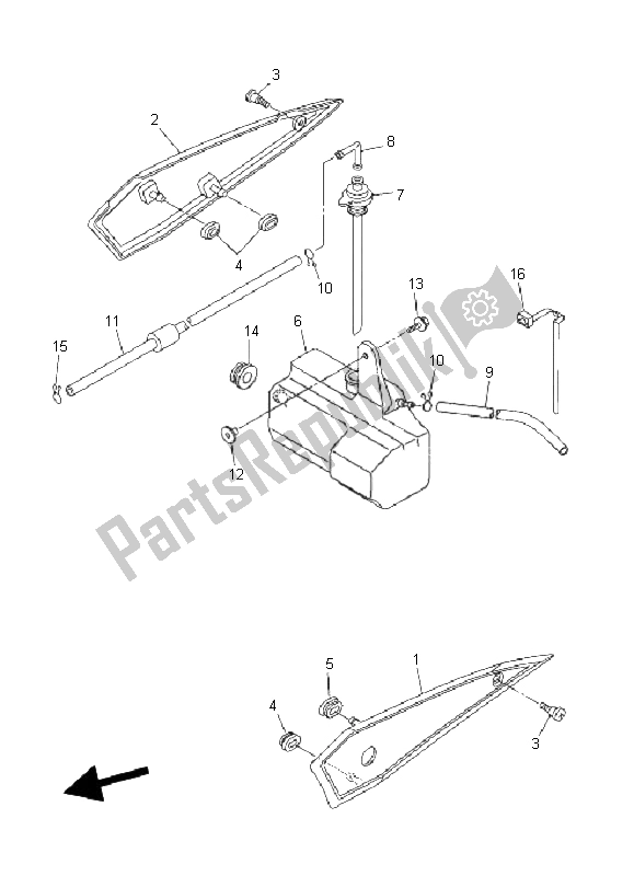 Todas las partes para Cubierta Lateral de Yamaha FZ1 S Fazer 1000 2006