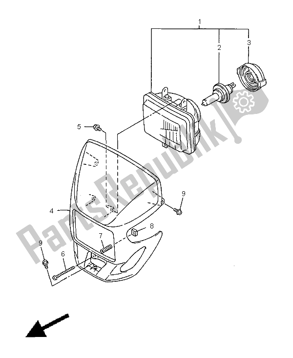 Todas las partes para Faro de Yamaha WR 400F 1999