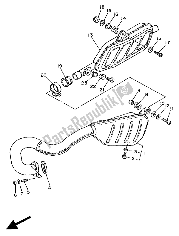 Todas las partes para Cansada de Yamaha TY 250R 1988