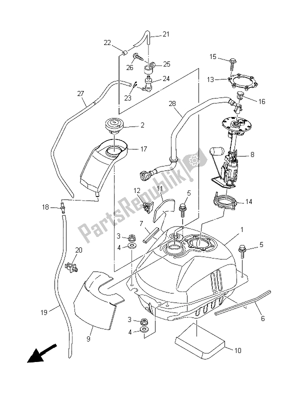 Wszystkie części do Zbiornik Paliwa Yamaha XP 500A Dnms 2015