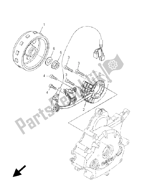 Tutte le parti per il Generatore del Yamaha T 135 FI Crypton X 2009