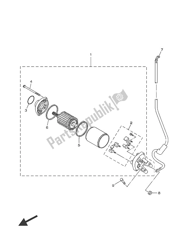 Toutes les pièces pour le Demarreur du Yamaha MT 10 1000 2016