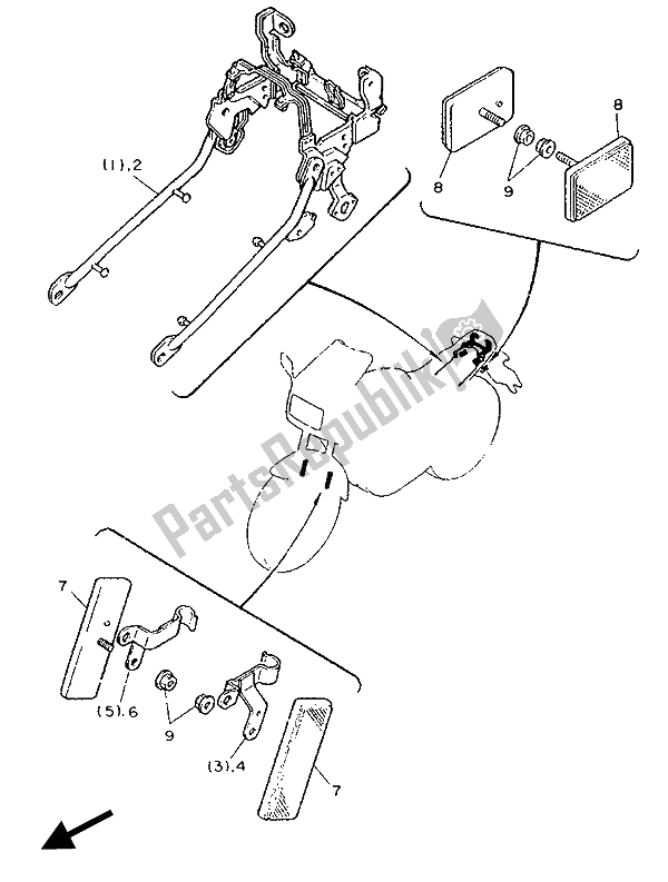 All parts for the Alternate (chassis-electrical) of the Yamaha FZ 750 Genesis 1990