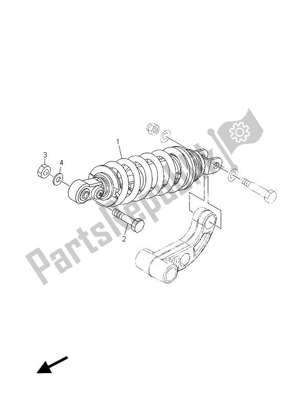 All parts for the Rear Suspension of the Yamaha MT 09 900 2015