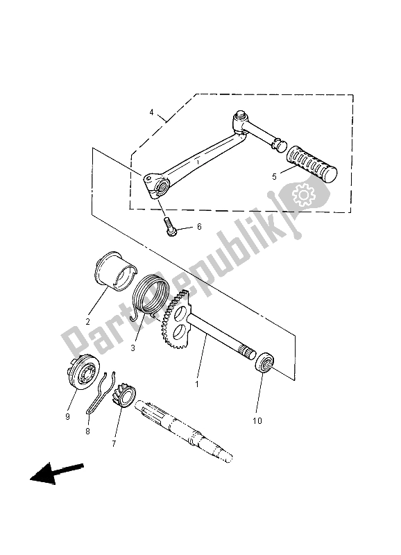 All parts for the Starter of the Yamaha PW 50 2004