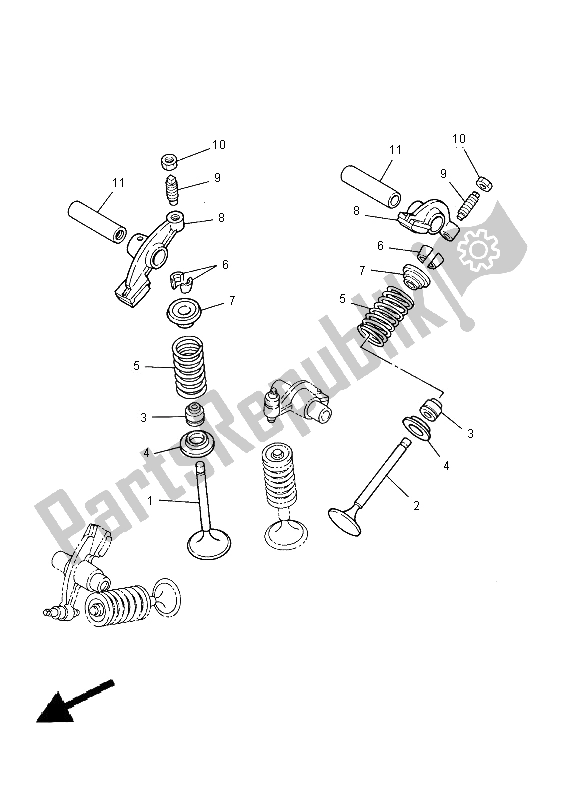 All parts for the Valve of the Yamaha XVS 125 Dragstar 2000