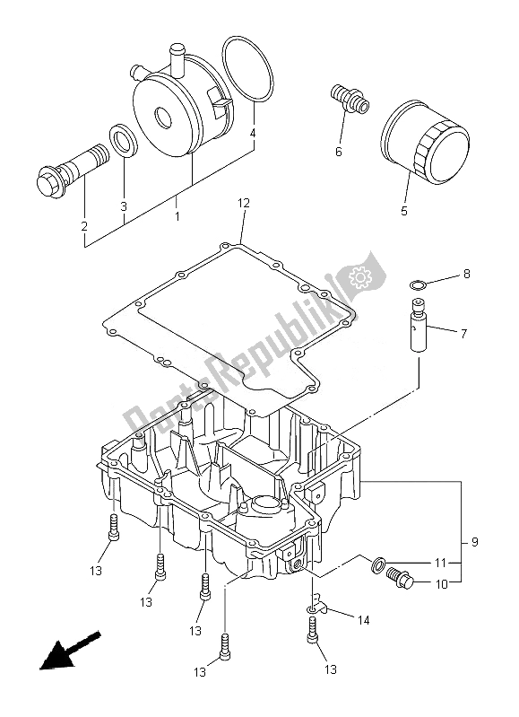 Todas as partes de Limpador De óleo do Yamaha XJ 6 NA 600 2014