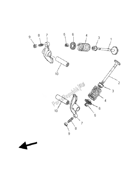 Toutes les pièces pour le Soupape du Yamaha TT R 90E 2007