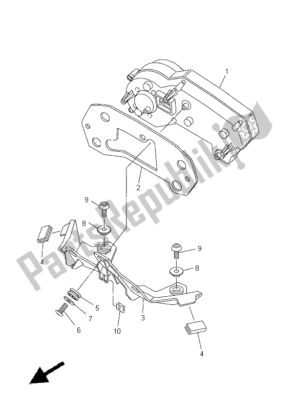 All parts for the Meter of the Yamaha FZ8 NA 800 2014