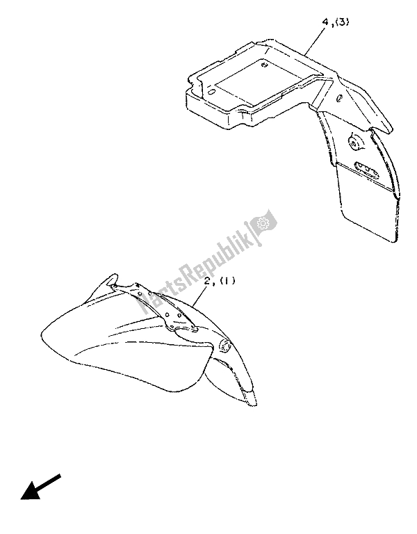 All parts for the Alternate (chassis) (for Fi) of the Yamaha TZR 250 1987