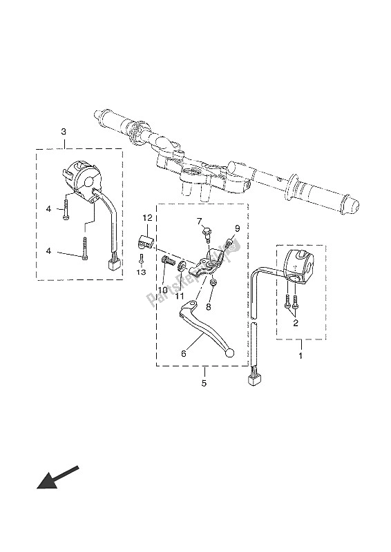 Todas las partes para Interruptor De Palanca Y Palanca de Yamaha YZF R 125 2016