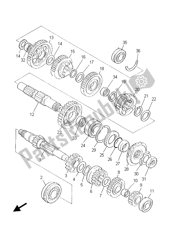 Wszystkie części do Przenoszenie Yamaha XJR 1300 2003