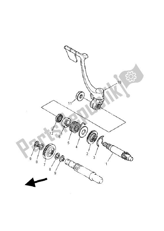 Toutes les pièces pour le Embrayage De Démarrage du Yamaha YFS 200 Blaster 2000