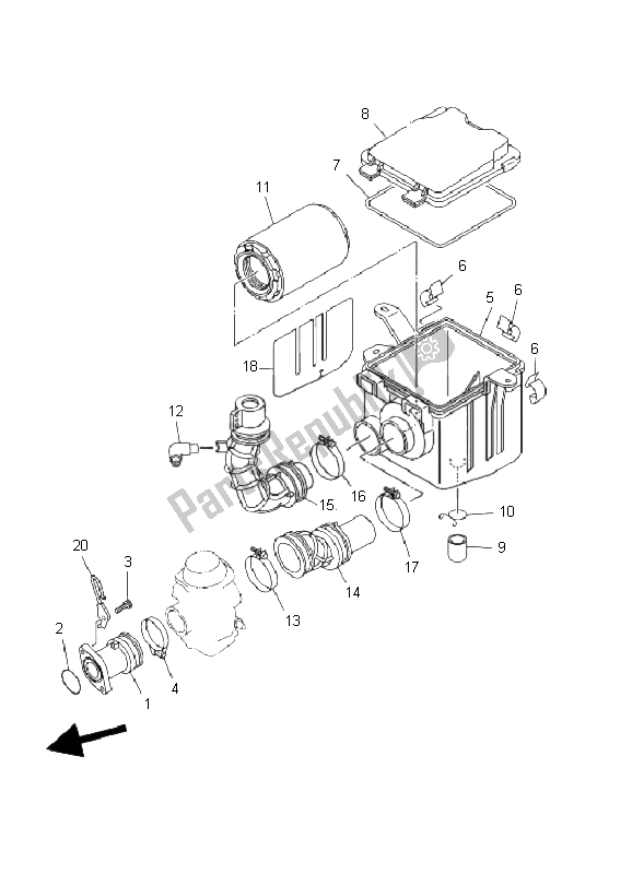 Todas las partes para Consumo de Yamaha YFM 250 Bear Tracker 2X4 2002