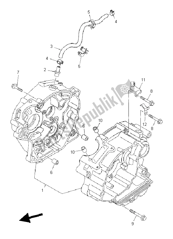 Tutte le parti per il Carter del Yamaha TT R 125 SW LW 2011