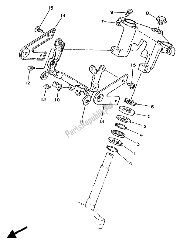 Wszystkie części do Sterowniczy Yamaha TZR 125 1990