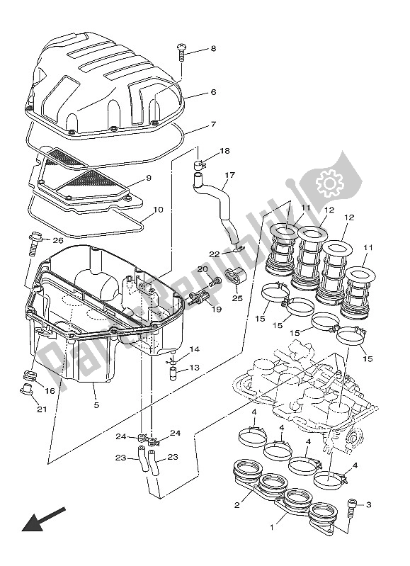 Todas as partes de Ingestão do Yamaha XJ6 SA 600 2016