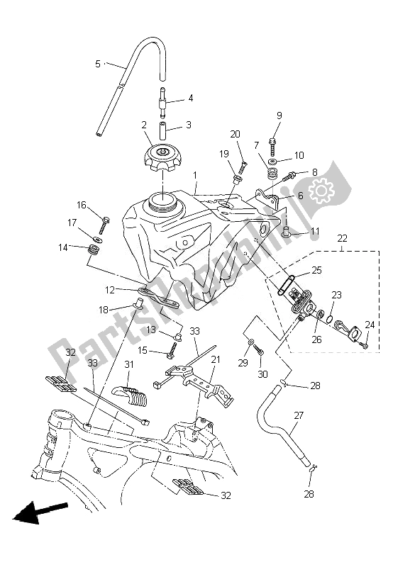 Tutte le parti per il Serbatoio Di Carburante del Yamaha YZ 250F 2007