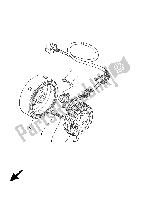 Tutte le parti per il Generatore del Yamaha XVS 125 Dragstar 2001