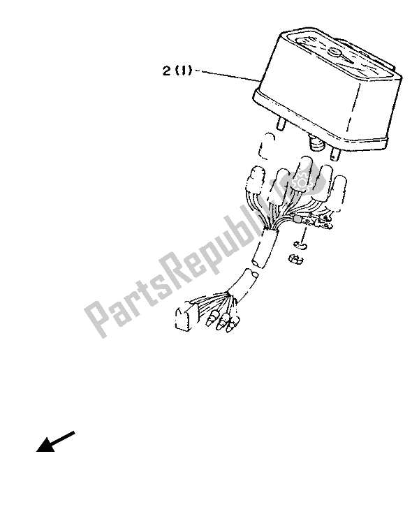 All parts for the Alternate (tachometer) (for Se) of the Yamaha DT 125R 1988