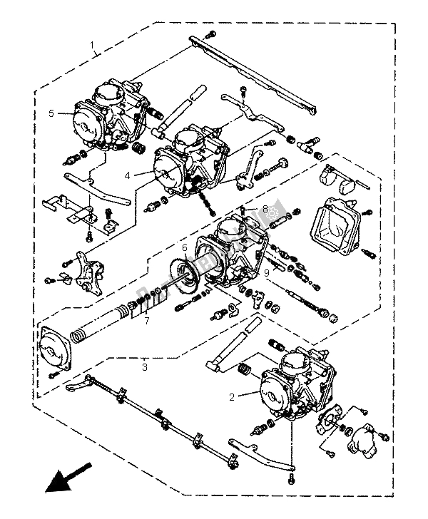 Tutte le parti per il Motore Alternativo (dolce) del Yamaha XJ 600S Diversion 1996