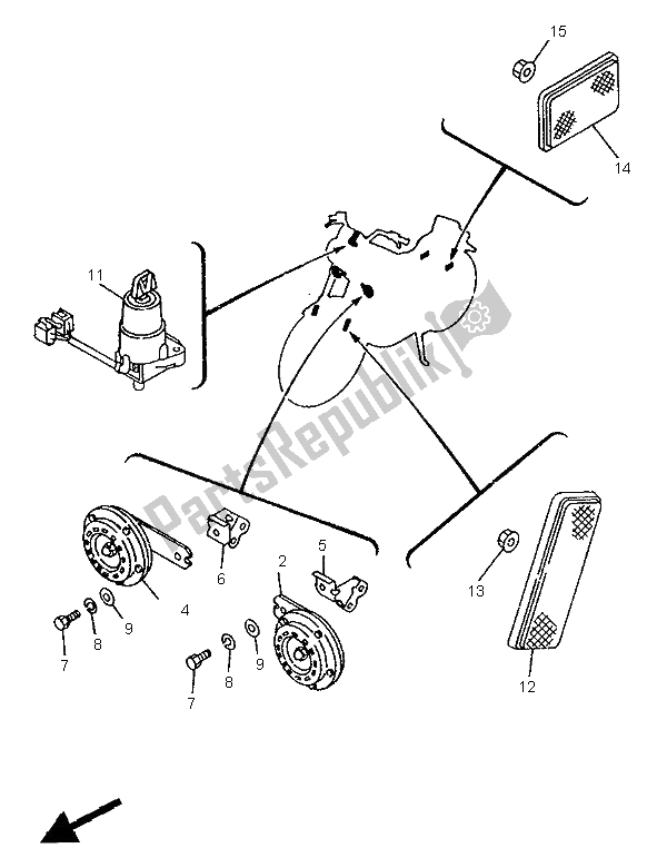 Toutes les pièces pour le électrique Alternatif (che, Aut) du Yamaha XV 1100 Virago 1996