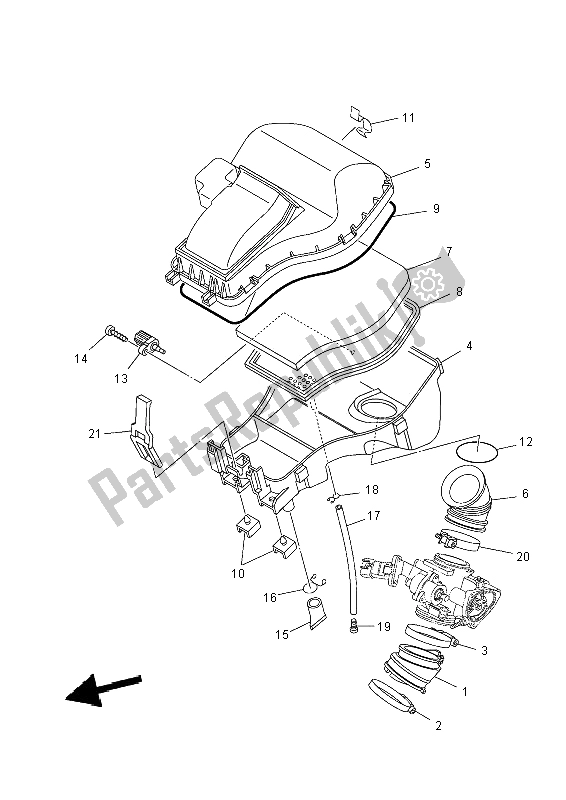 Tutte le parti per il Presa del Yamaha YFM 700 Fwad Grizzly 4X4 Yamaha Black 2014