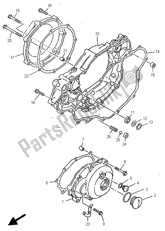 Todas las partes para Tapa Del Cárter 1 de Yamaha WR 400F 1998