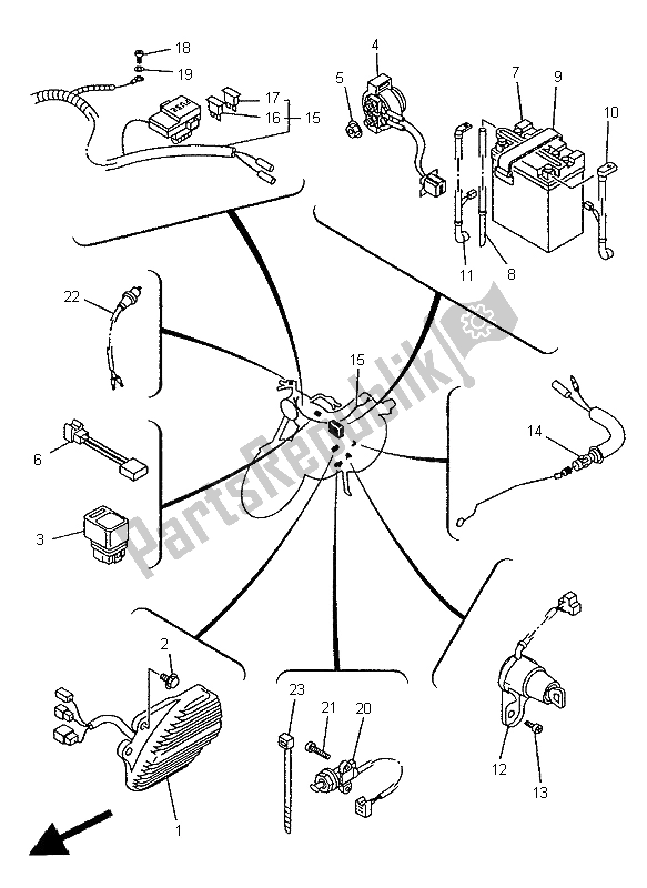 All parts for the Electrical 1 of the Yamaha XV 535 S Virago 1997