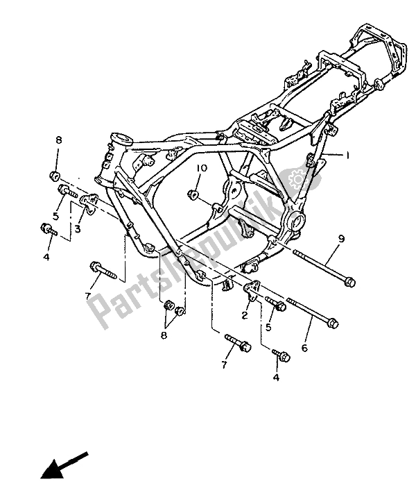 Tutte le parti per il Telaio del Yamaha XJ 600 1990