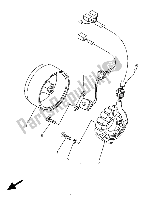 Wszystkie części do Generator Yamaha SR 125 1999