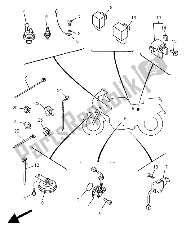 Todas las partes para Eléctrico 2 de Yamaha TRX 850 1998