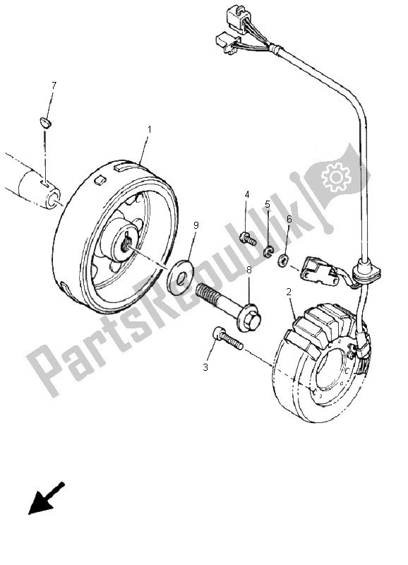 Toutes les pièces pour le Générateur du Yamaha YZF 600R Thundercat 2001