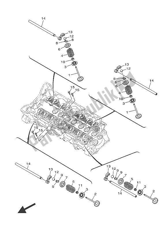 Tutte le parti per il Valvola del Yamaha MT 10 1000 2016