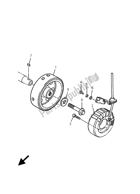 Todas as partes de Gerador do Yamaha FZS 600 Fazer 2001