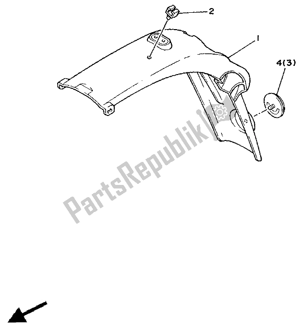 Todas las partes para Alternativa 1 (para Be-nl-it) de Yamaha XT 350 1986