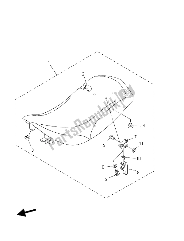 Wszystkie części do Siedzenie Yamaha YFM 50R 2006