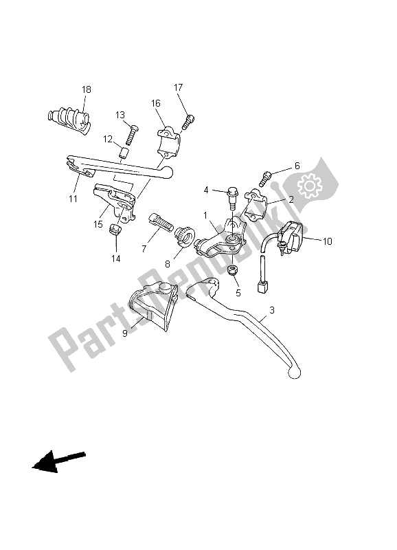 Todas las partes para Interruptor De Palanca Y Palanca de Yamaha YZ 426F 2002