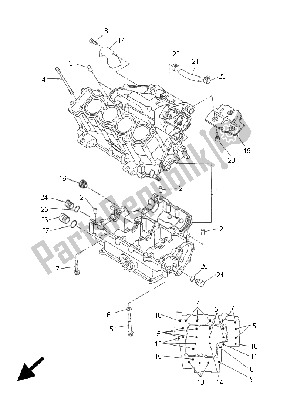 Wszystkie części do Korbowód Yamaha FZS 1000 S Fazer 2005