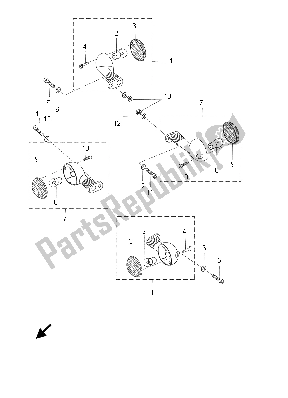 Toutes les pièces pour le Lumière Clignotante du Yamaha DT 50R SM 2005