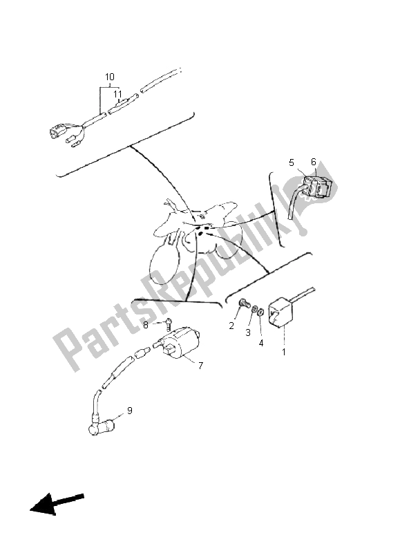 Wszystkie części do Elektryczny 1 Yamaha PW 50 2011