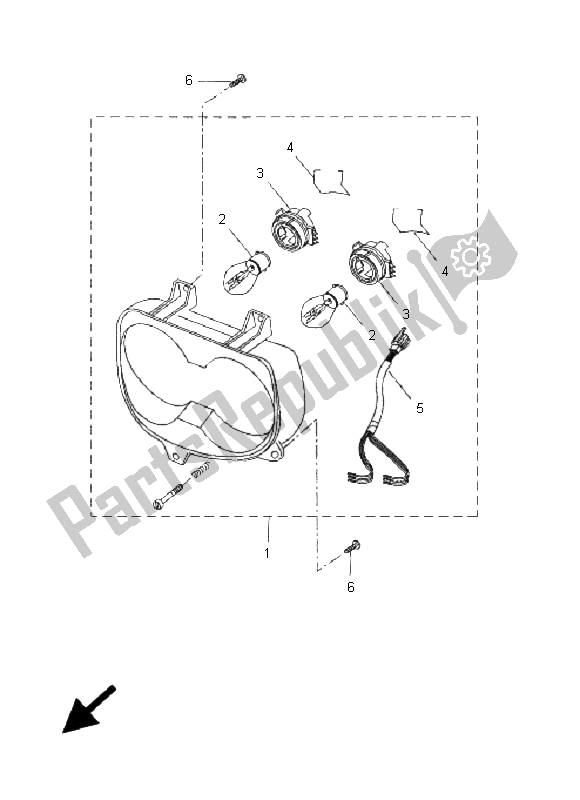 Todas las partes para Faro de Yamaha CW 50L BWS 2005