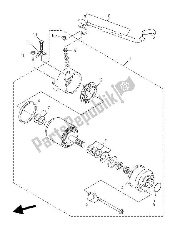 Tutte le parti per il Motore Di Avviamento del Yamaha YBR 250 2009