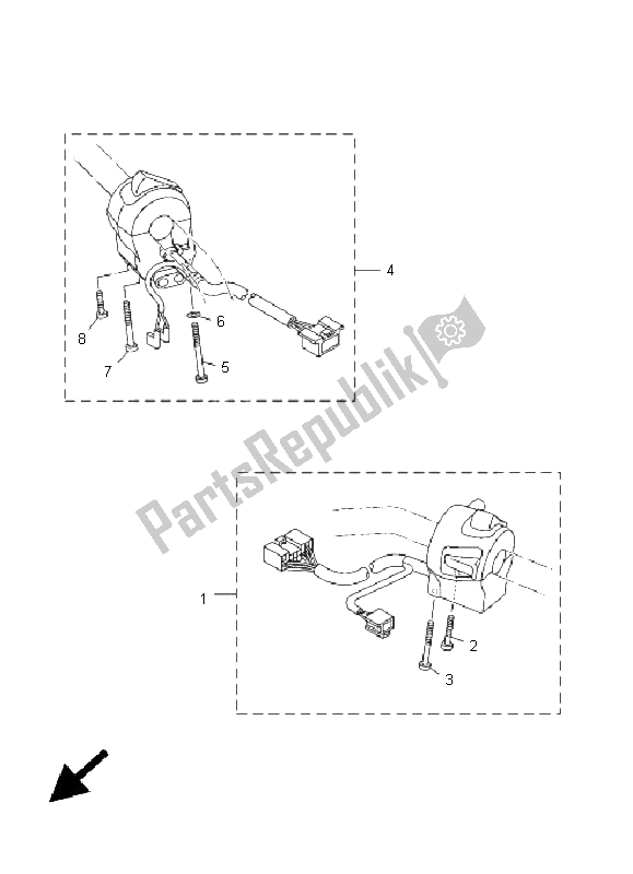 Todas las partes para Interruptor De Palanca Y Palanca de Yamaha MT 01 1670 2005