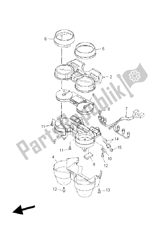 Toutes les pièces pour le Mètre du Yamaha XJR 1300 2008