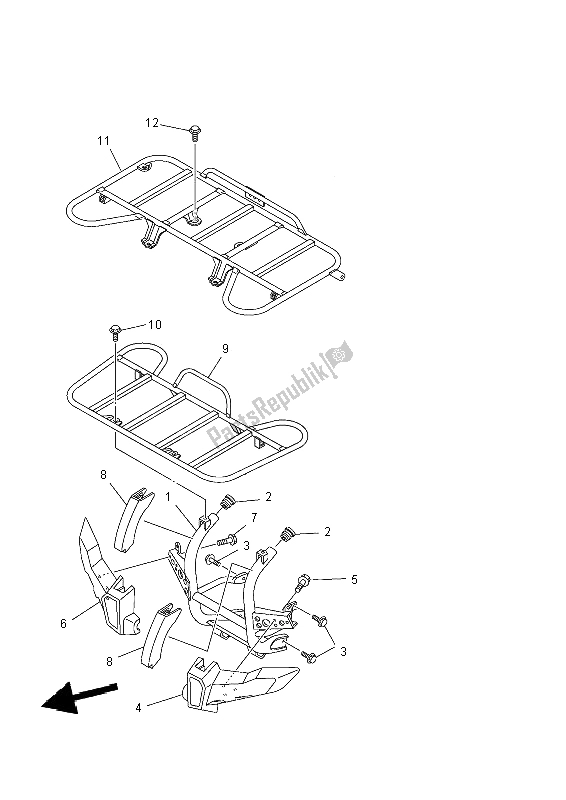 All parts for the Guard of the Yamaha YFM 450 FWA Grizzly 4X4 2014