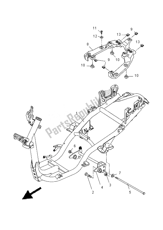 Toutes les pièces pour le Cadre du Yamaha NS 50N 2013