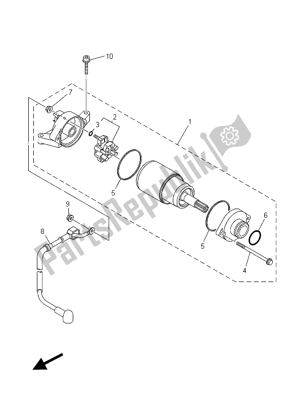 All parts for the Starting Motor of the Yamaha XT 1200Z 2015